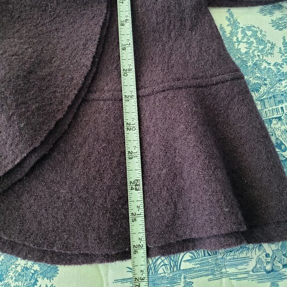 Marina Luna Vintage Y2K Boiled Wool Ruffled Collar Tie Front Cardigan - Picture 7 of 9